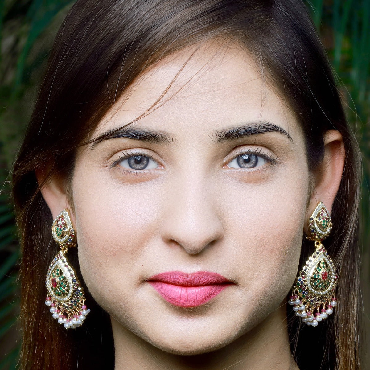 multicoloured earrings silver with gold plating