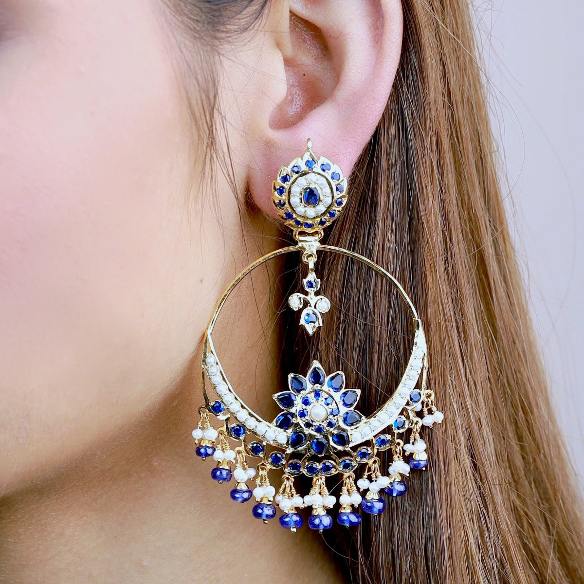 large round chandbali earrings