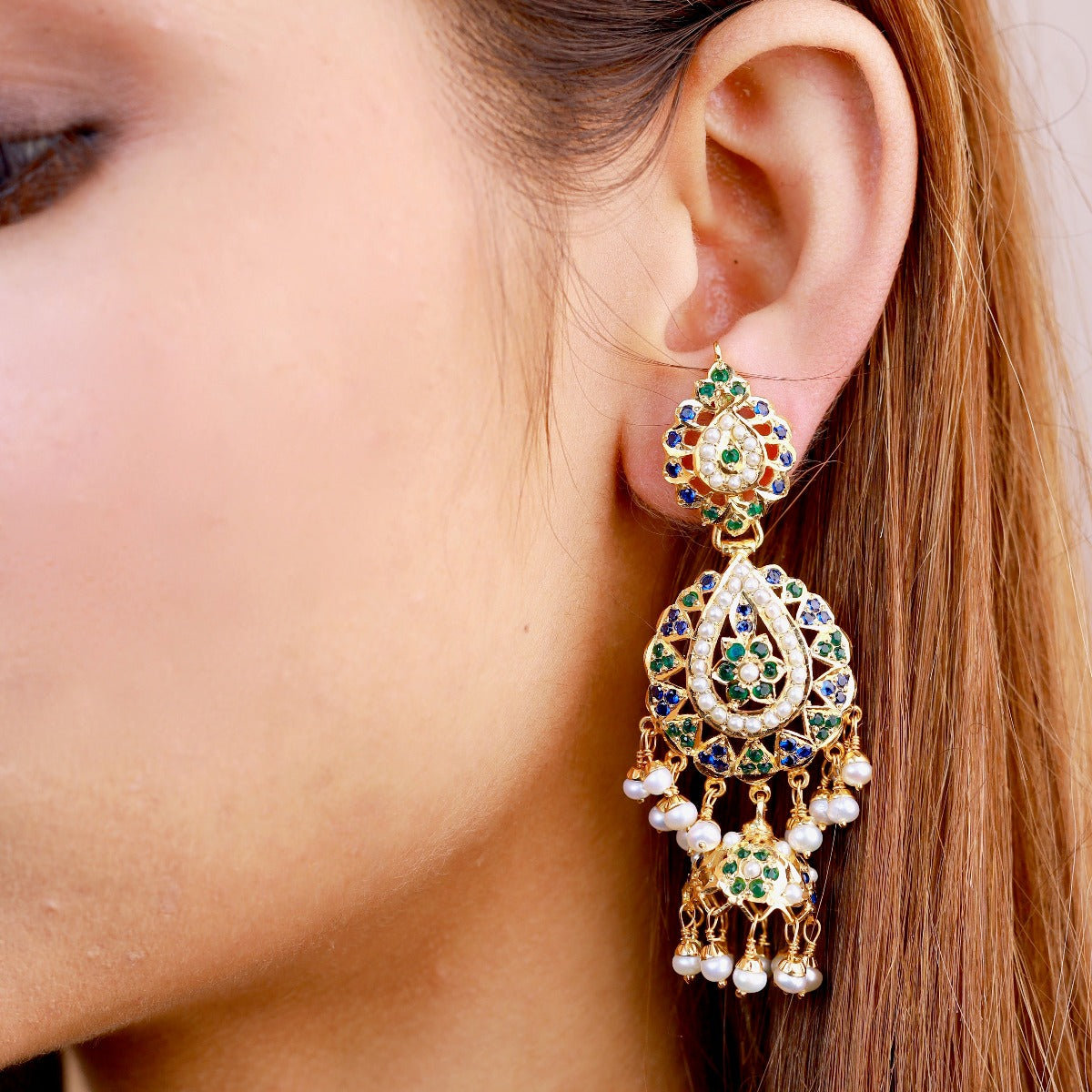 punjabi jadau jhumka
