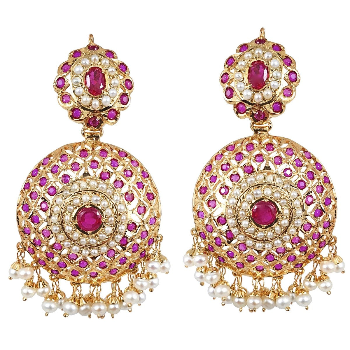 round jadau earrings design