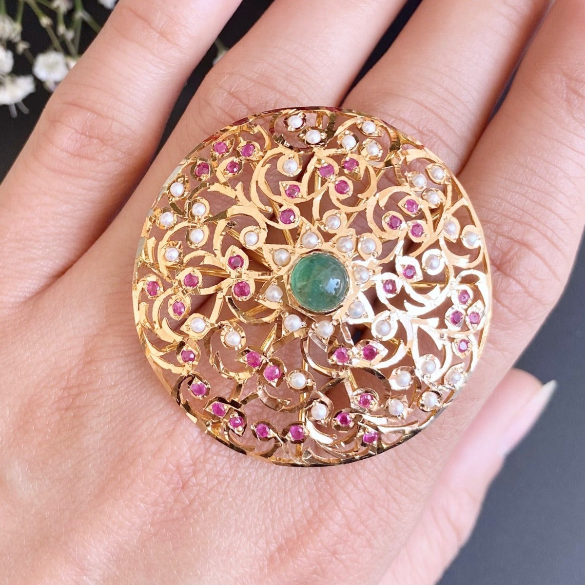 womens gold cocktail ring