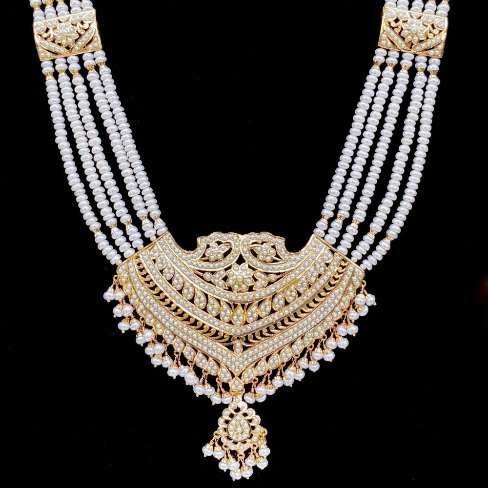 long haar in pearls with gold plating