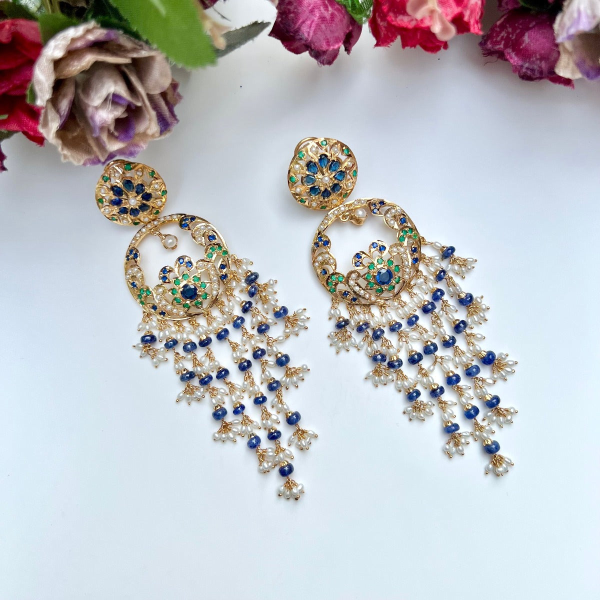 silver chandbali gold plated