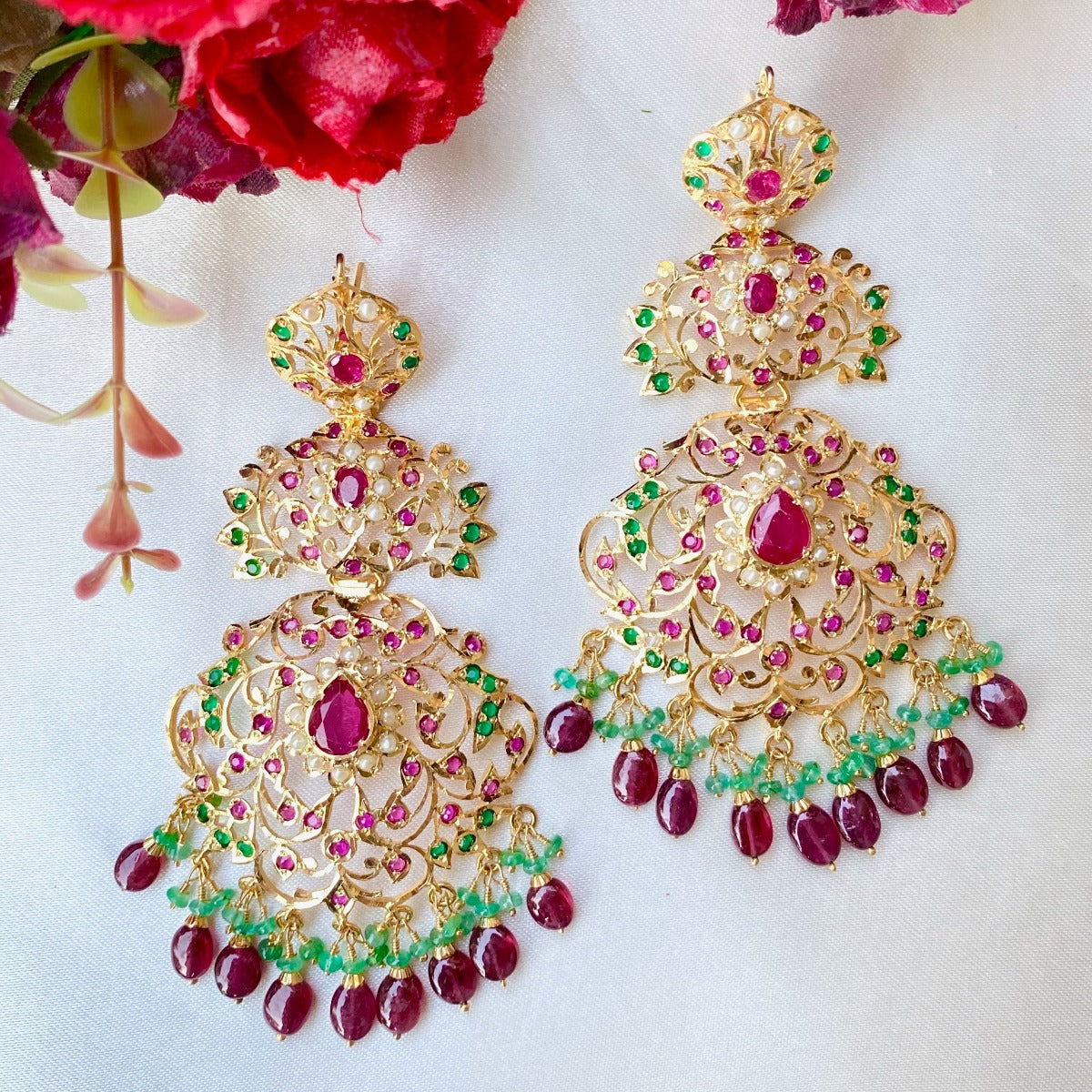 sterling silver earrings with 22k gold plating