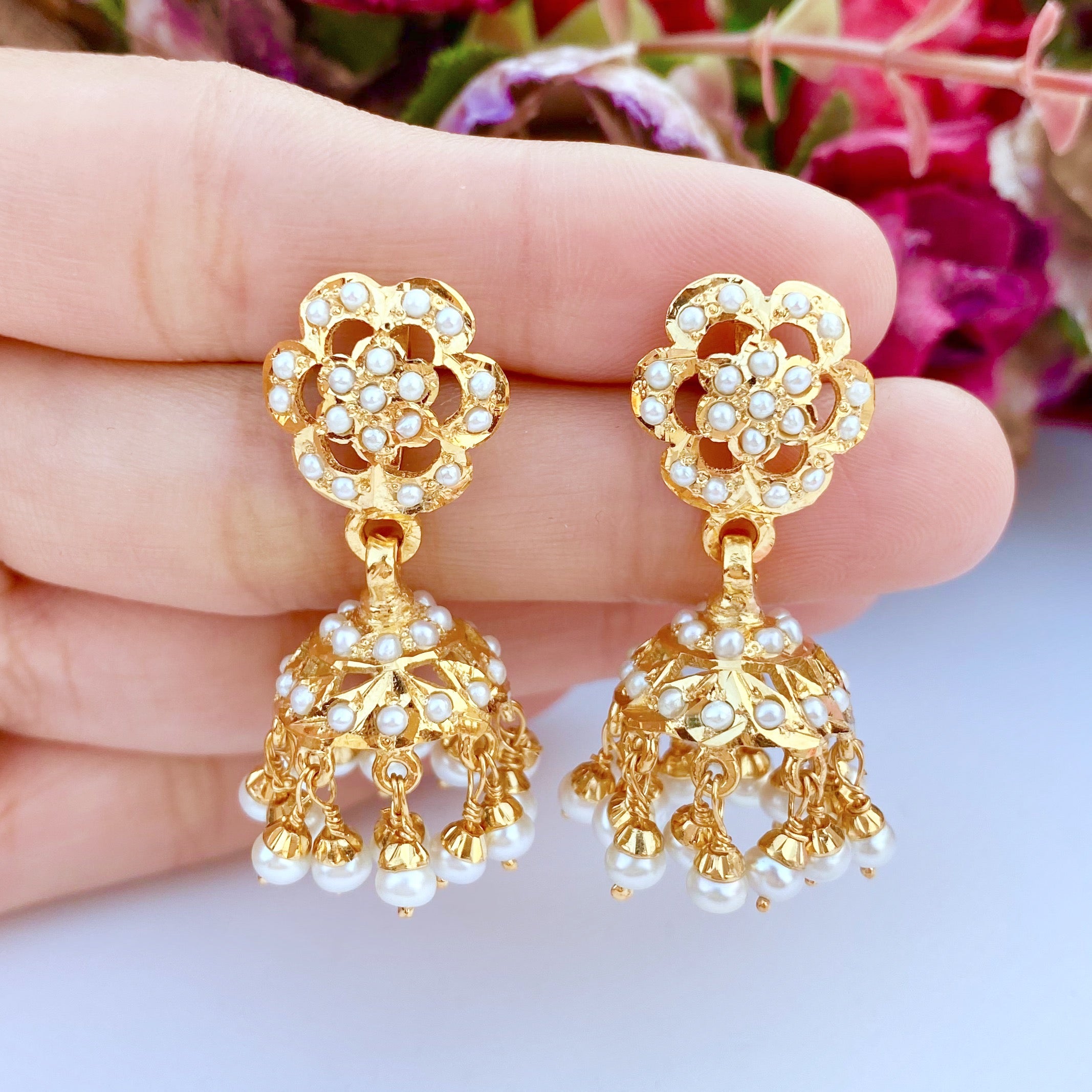 lightweight hyderabadi pearl jhumki