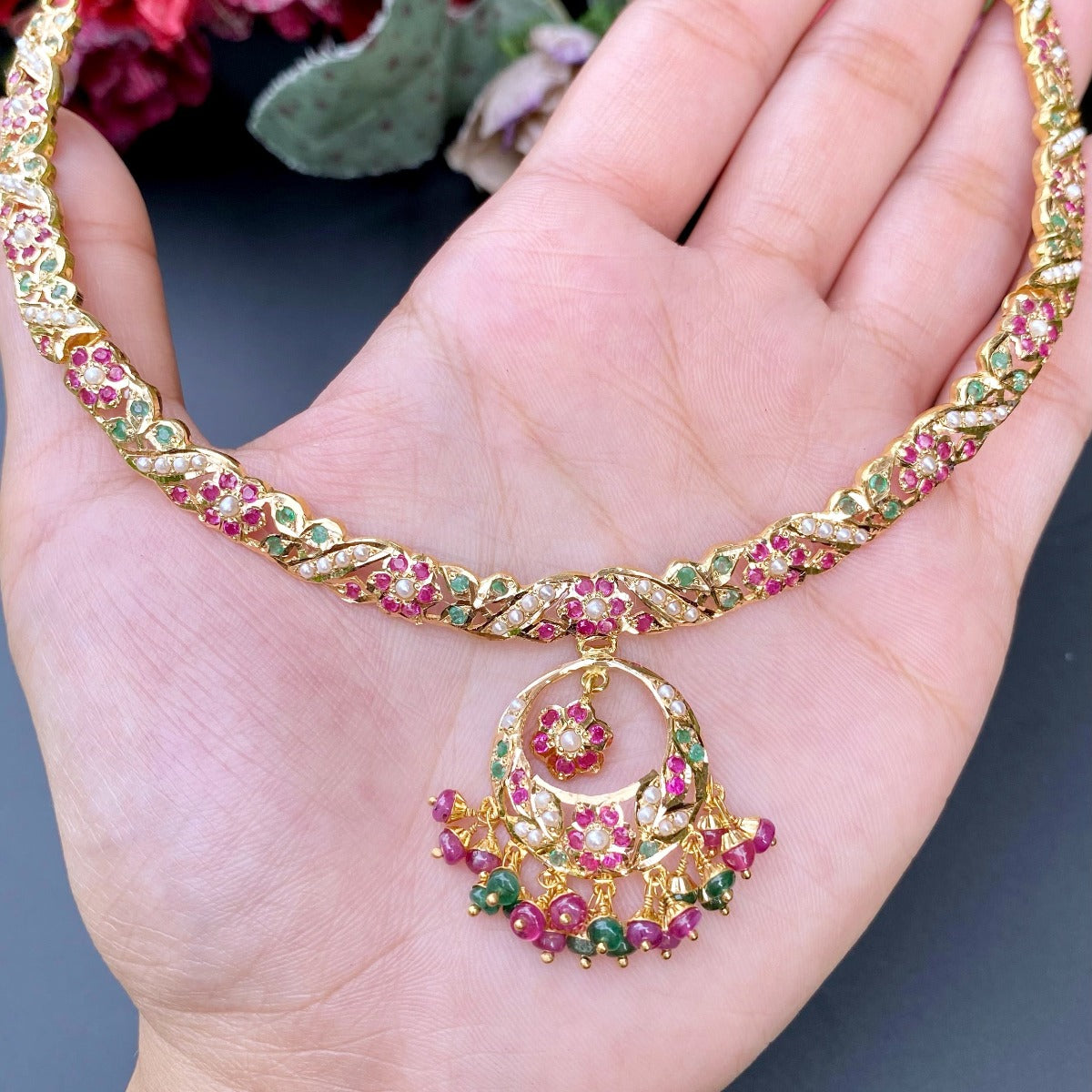 jadau necklace set gold patna