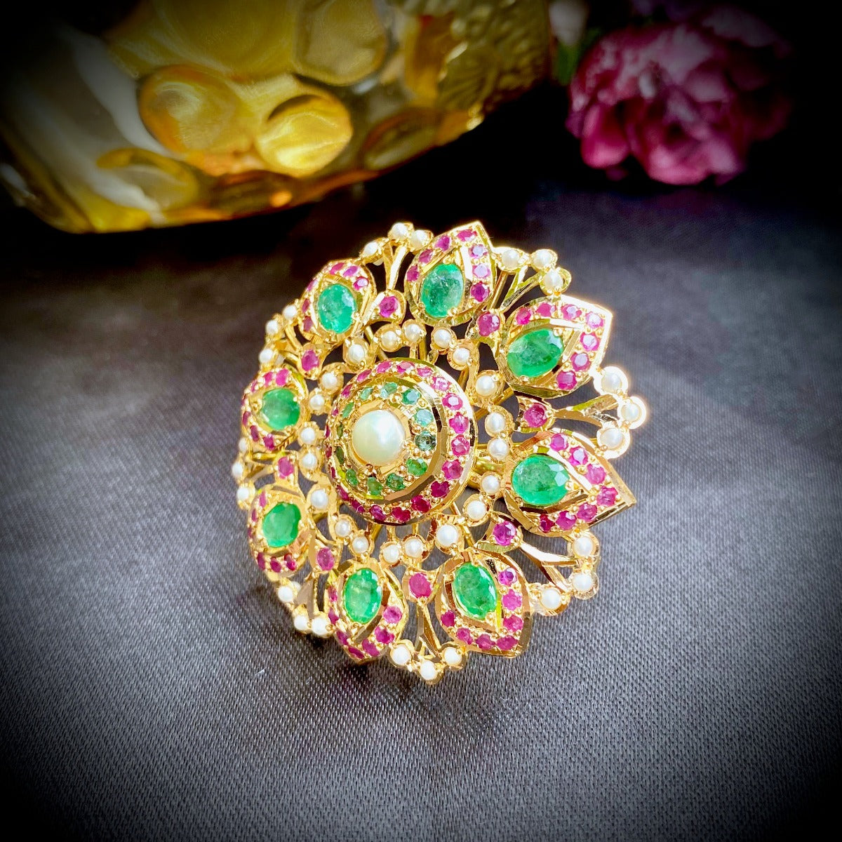 reak gold jadau ring