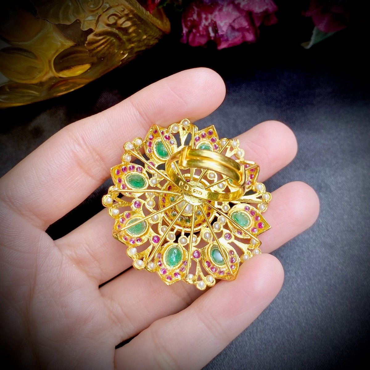 reak gold jadau ring