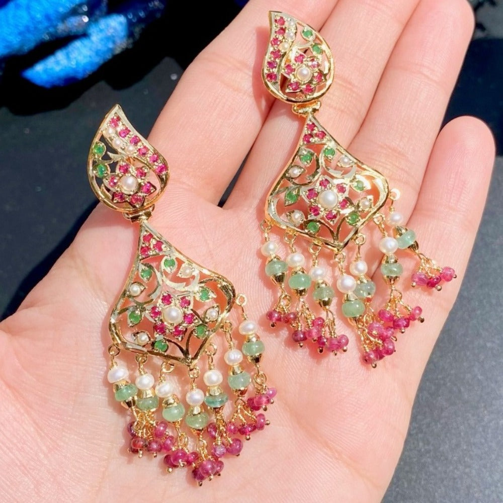 Ruby and deals emerald earrings