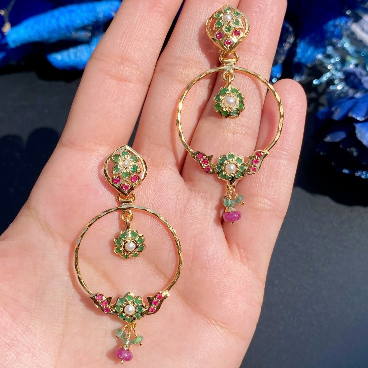silver gold plated brijbala earrings