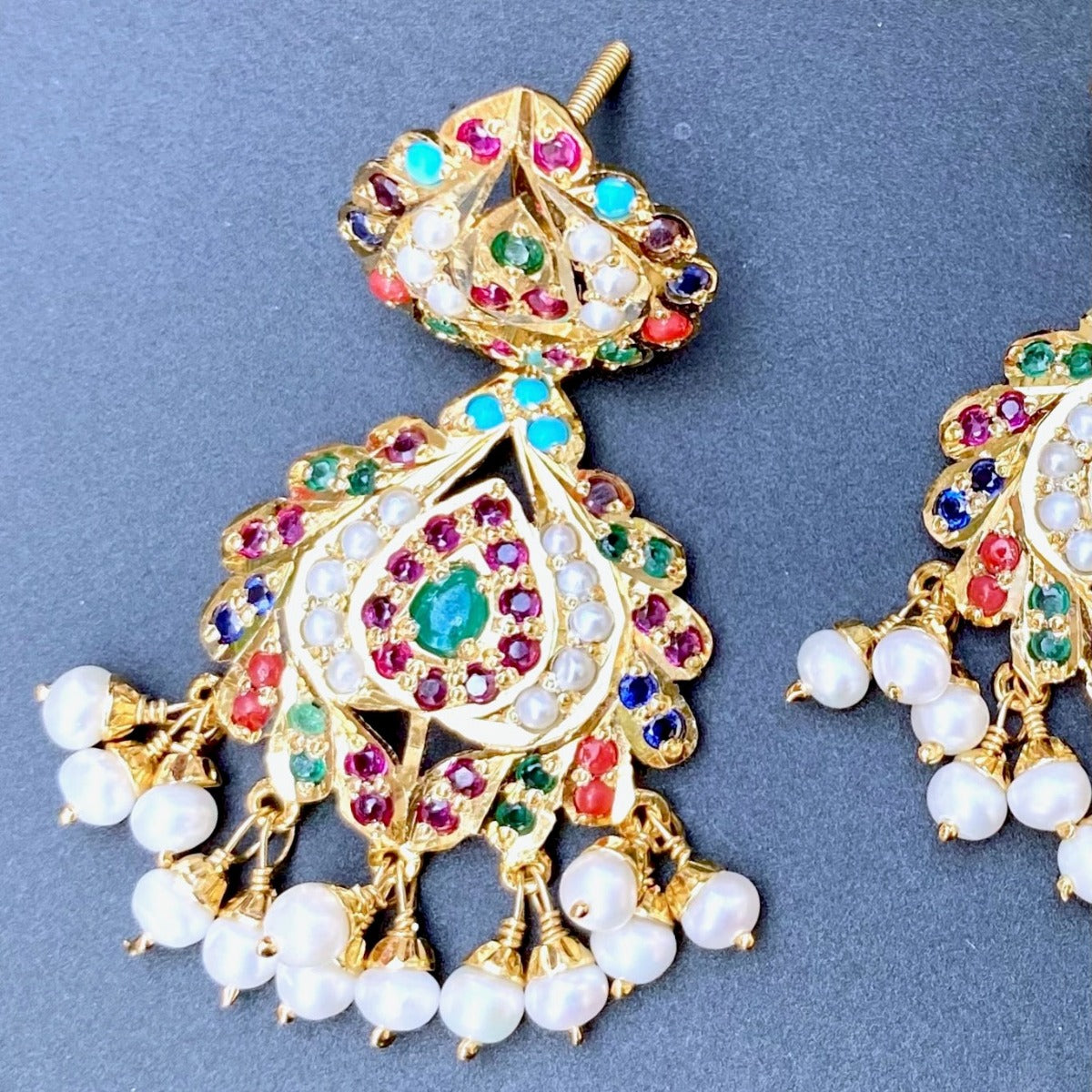 nine gems navratna earrings