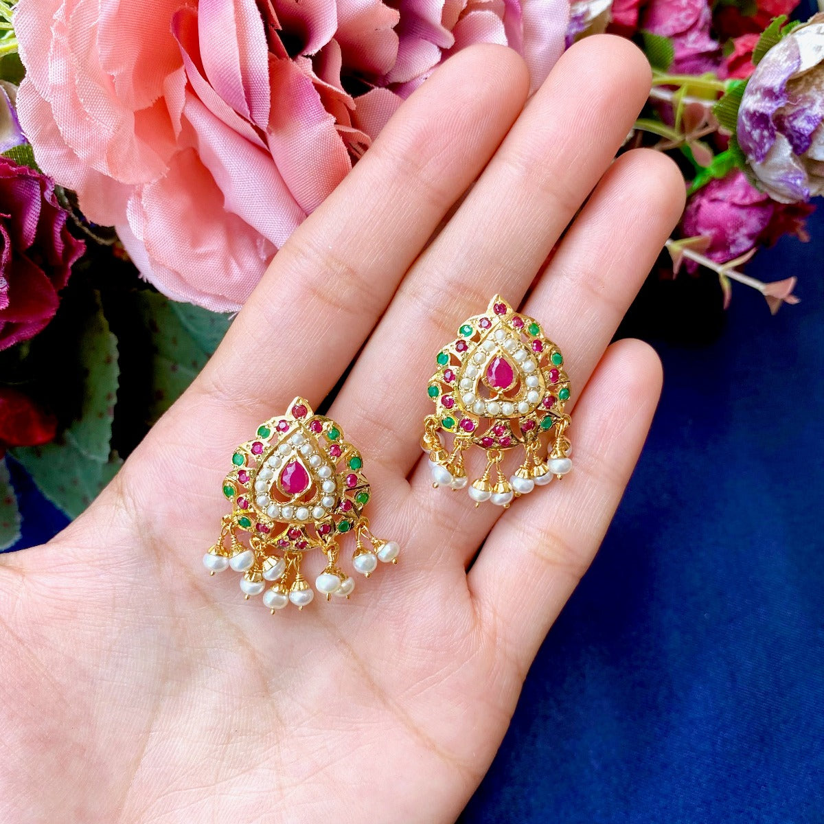 jadau chikpatti ruby emerald