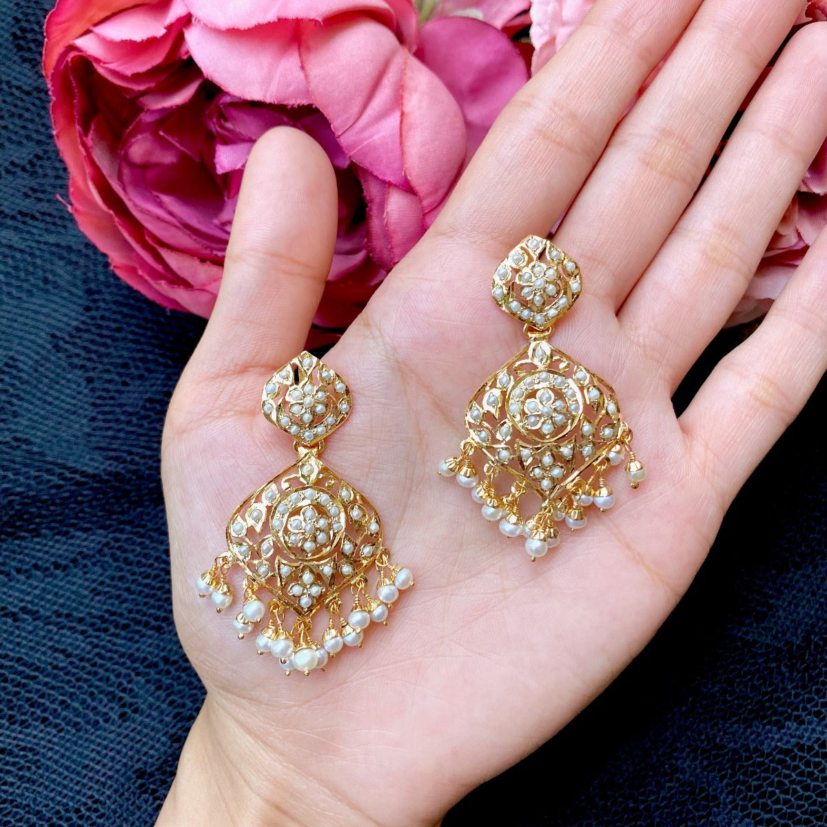 pearl rani haar gold plated on silver