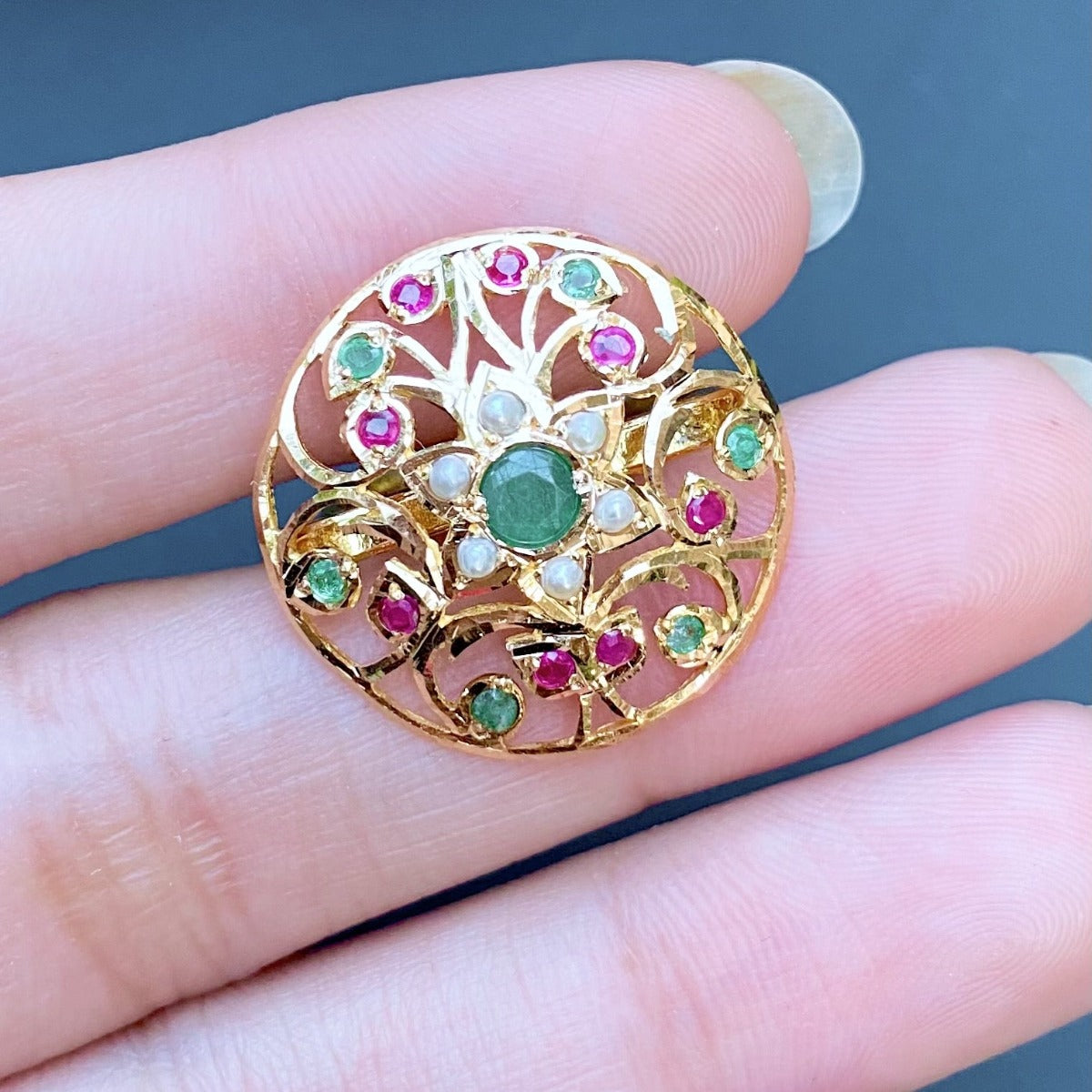 jadau gold ring delhi