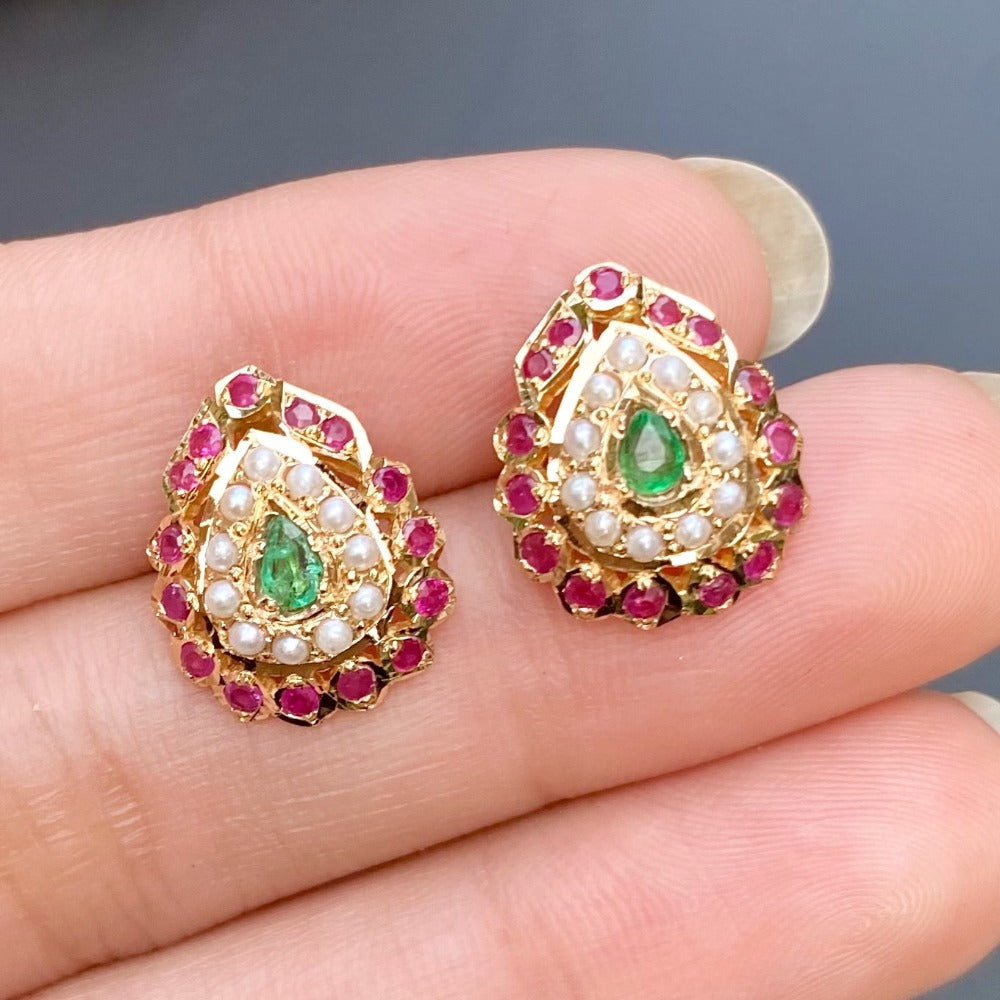 Gold earrings tops 2024 design 2019