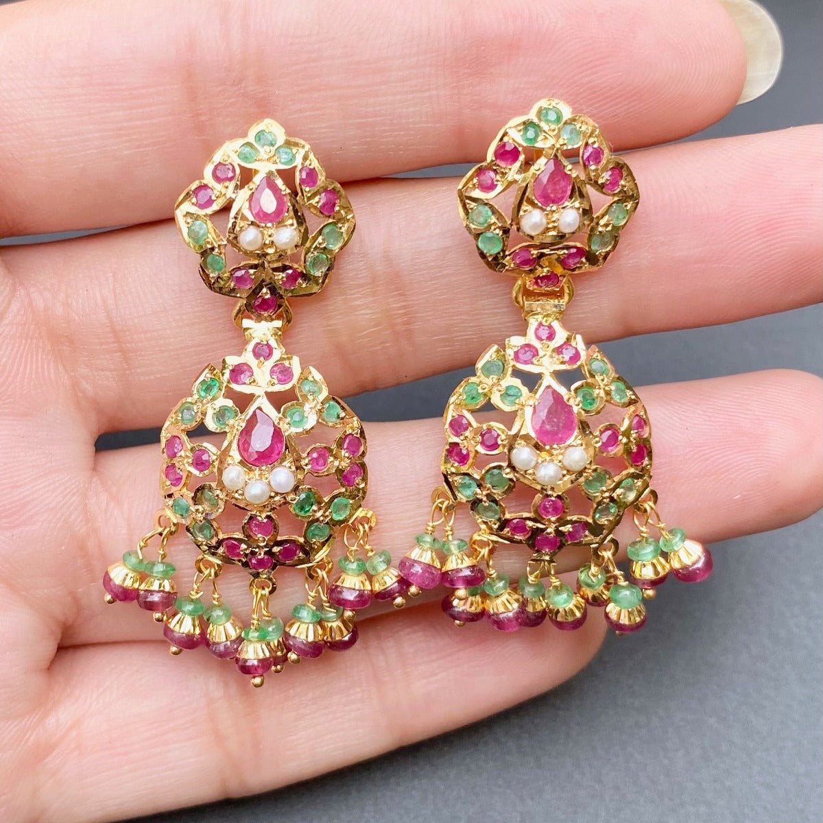 jadau necklace set gold