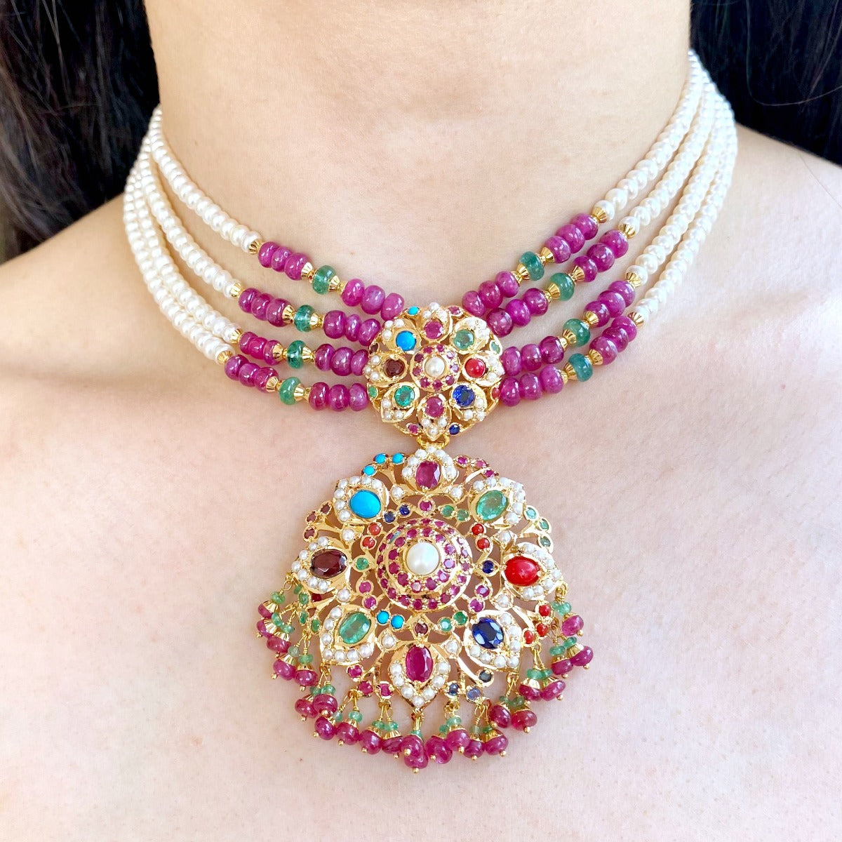 22k gold navratan set