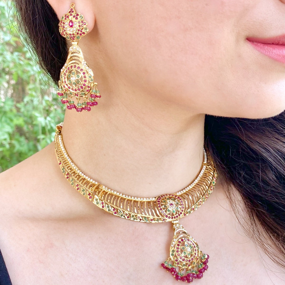 jadau hasli set gold