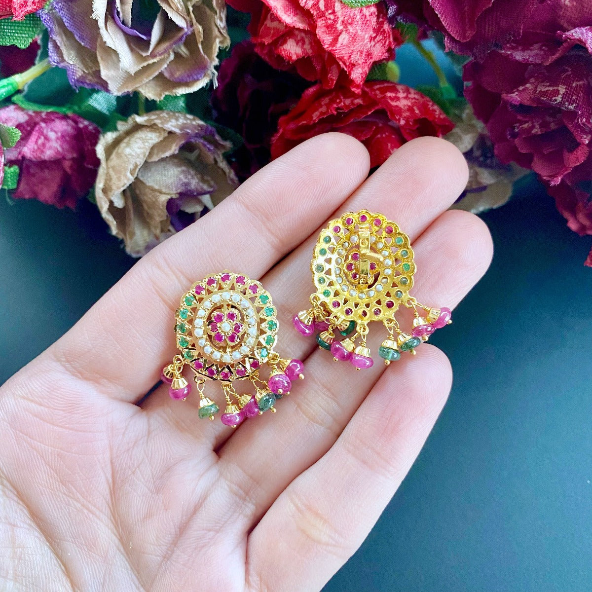 hyderabadi jadau choker set gold