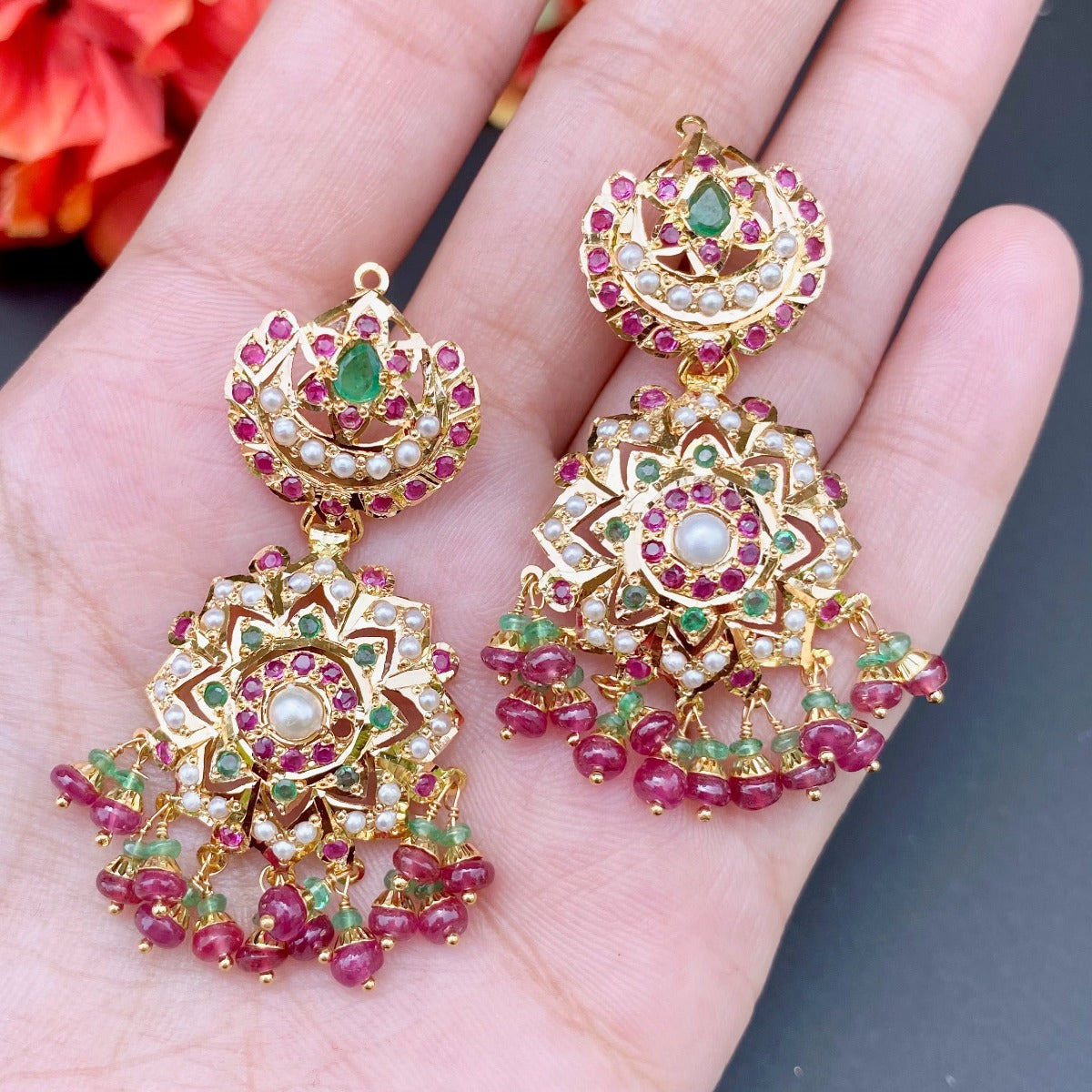 22k gold jadau choker