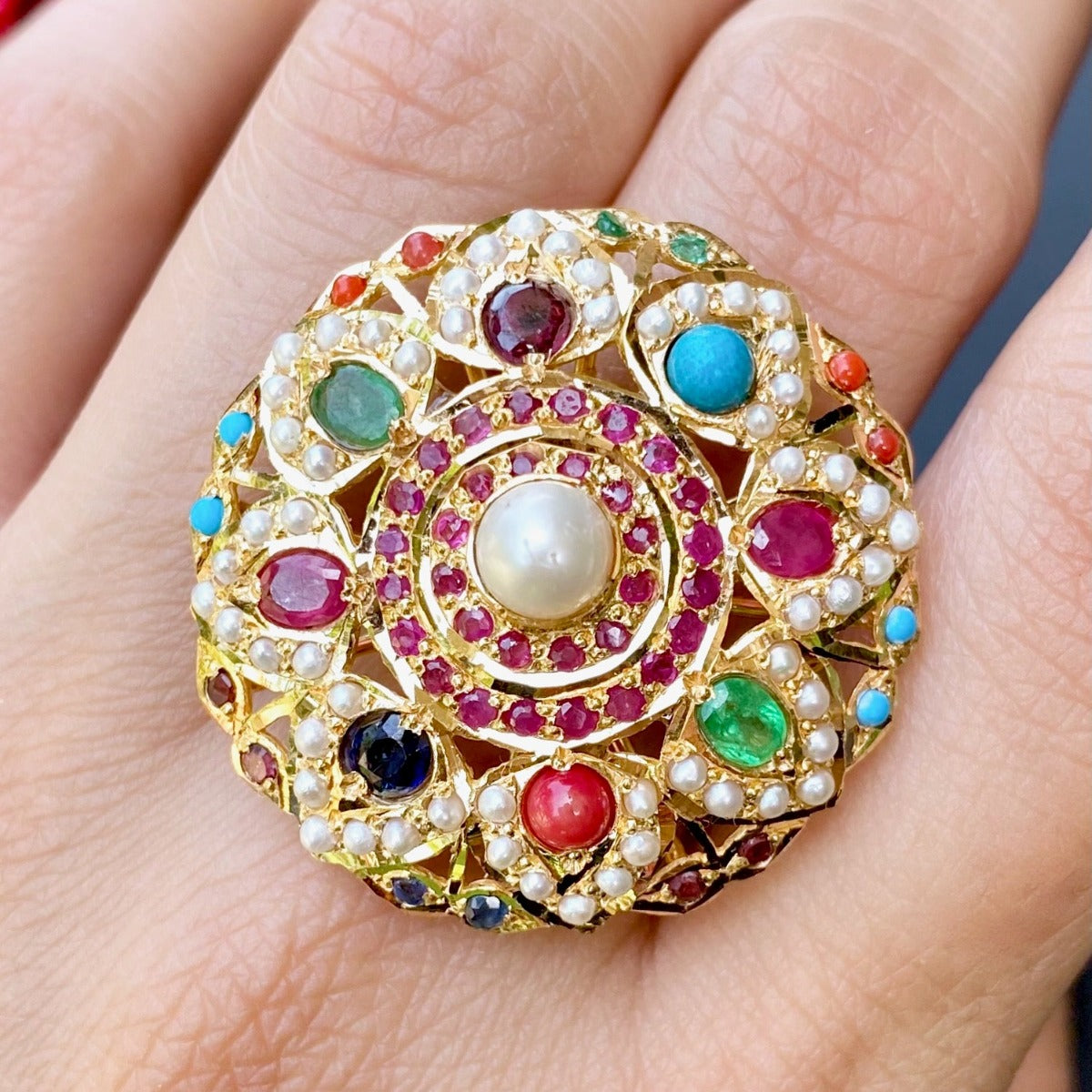 Tanishq navratna clearance ring