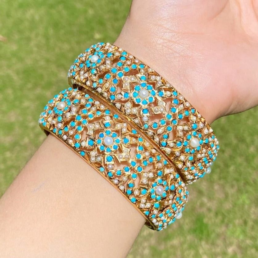 Turquoise blue deals bangles