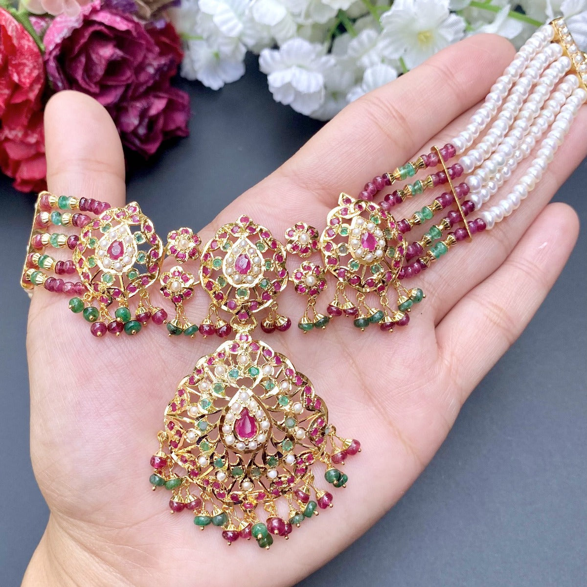 jadau gold choker mumbai