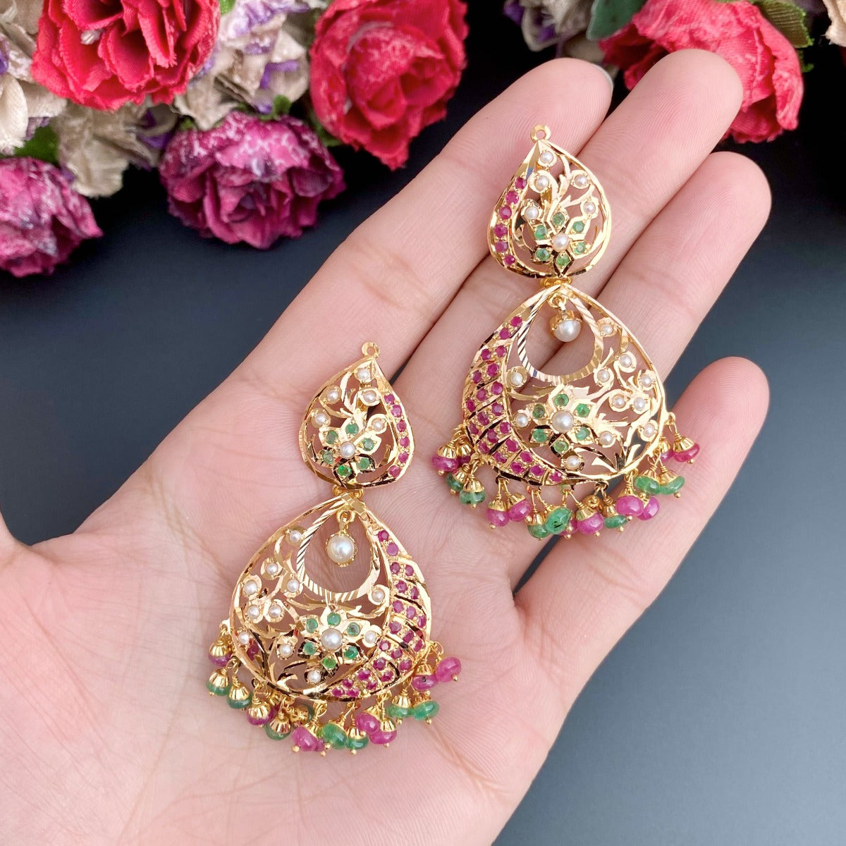 amritsari jadau set gold
