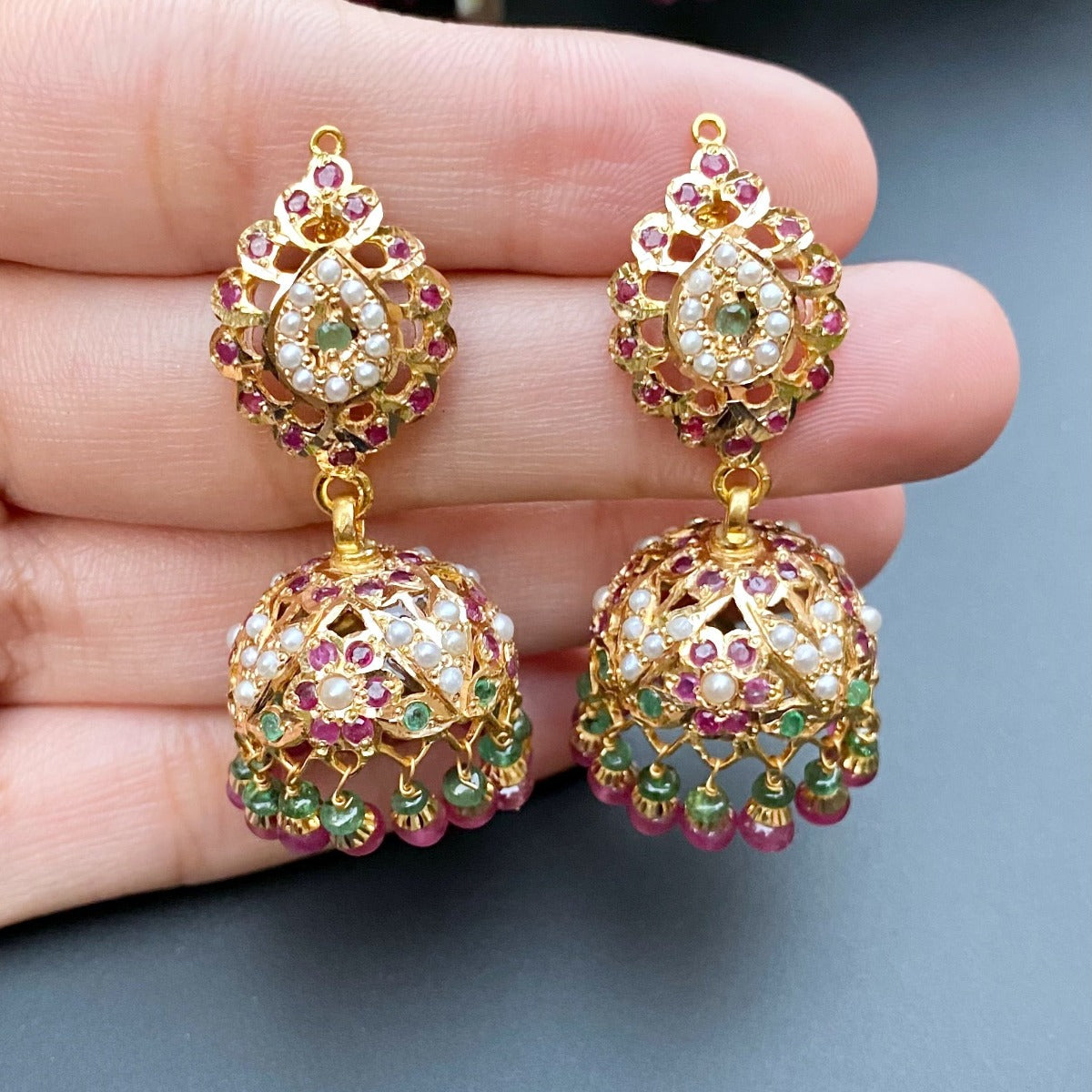 jewellery set on gold