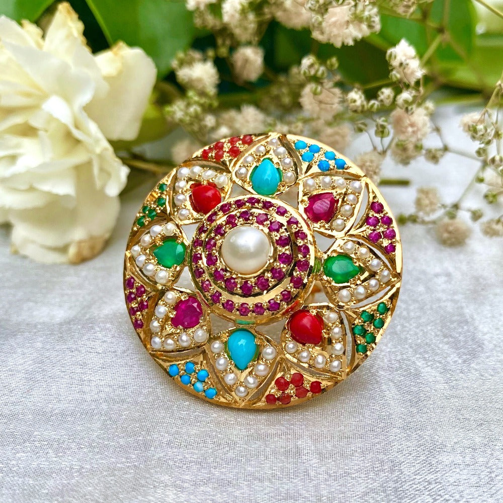 navratna cocktail ring