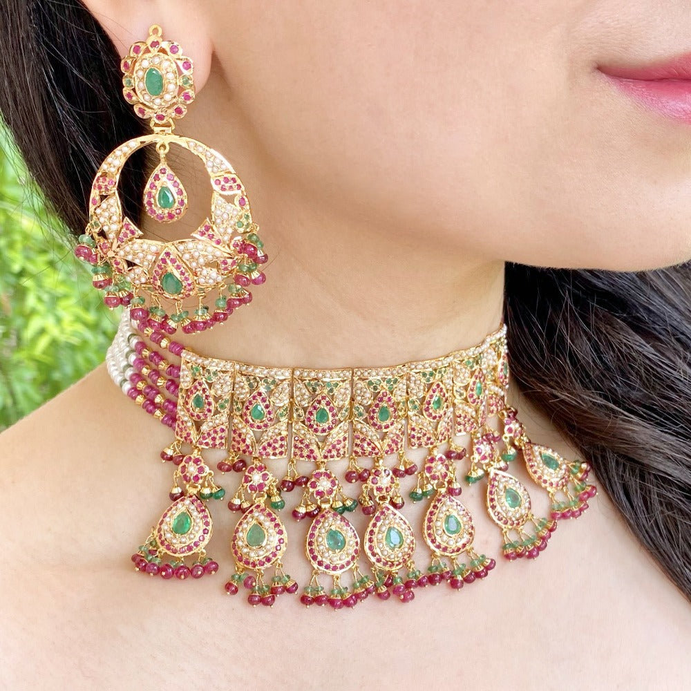 Jadau necklace online set