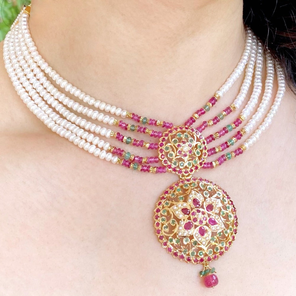 light weight jadau set 22k gold