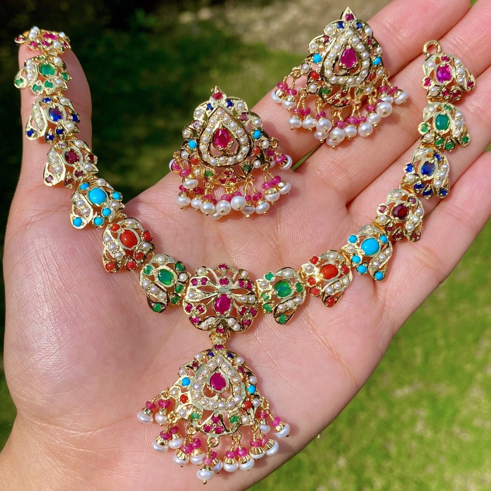 Kundan set price on sale gold