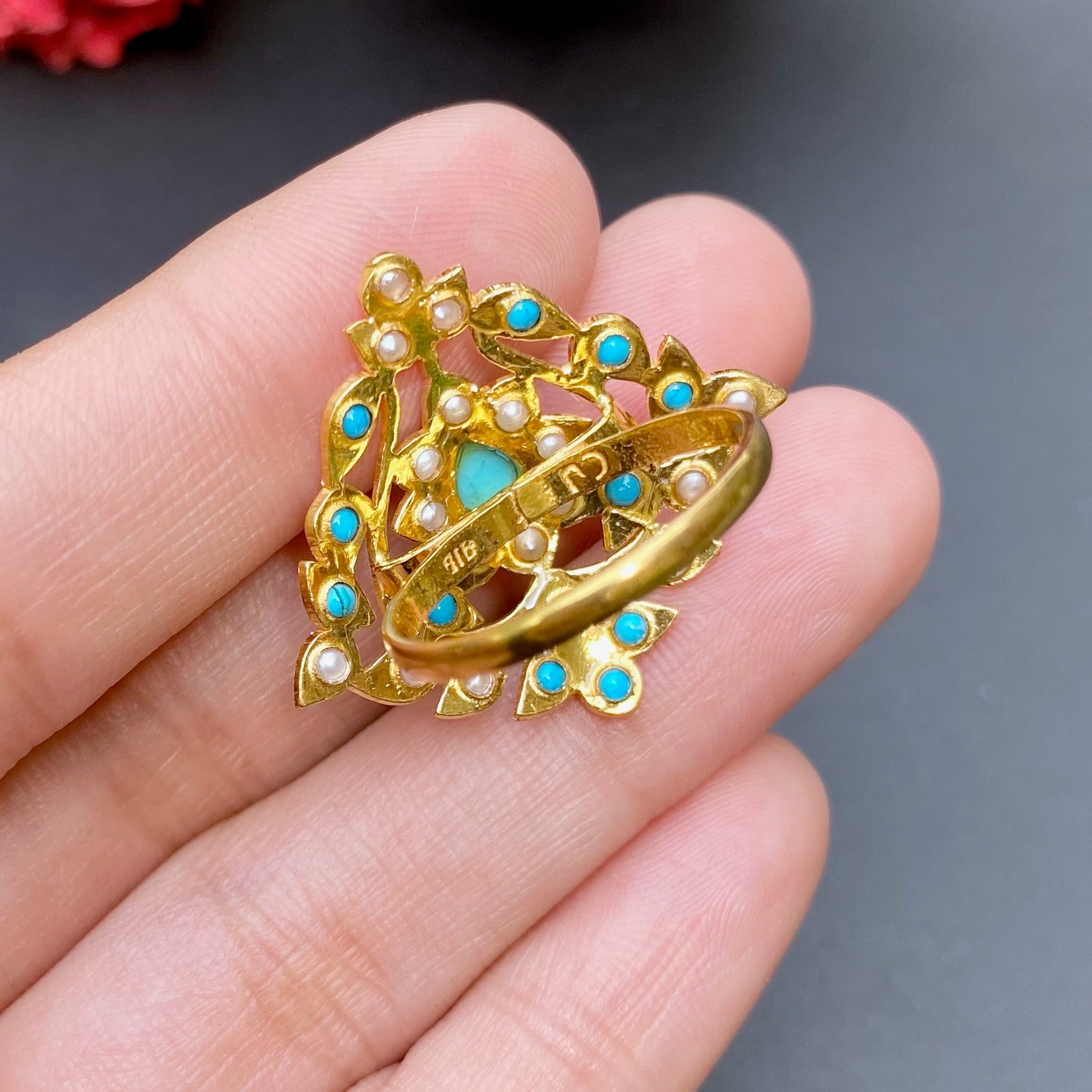 turquoise ring gold