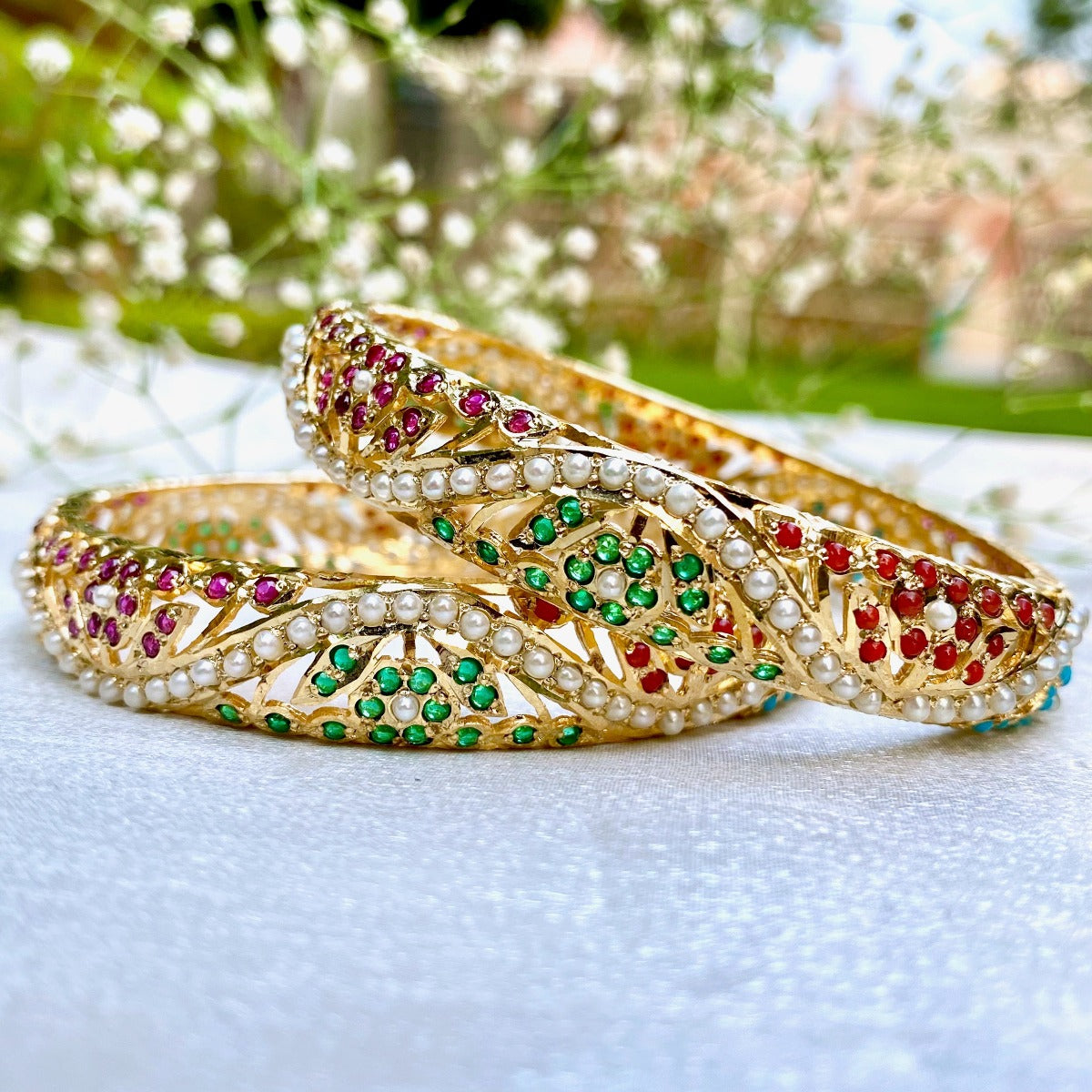 jadau navratna bangles