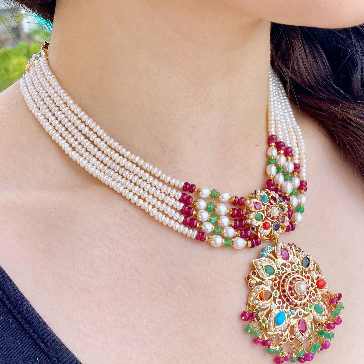 navratan jewelry set gold