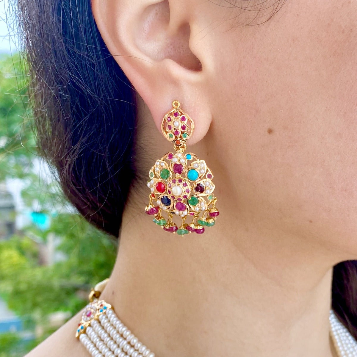 navratan jewelry set gold