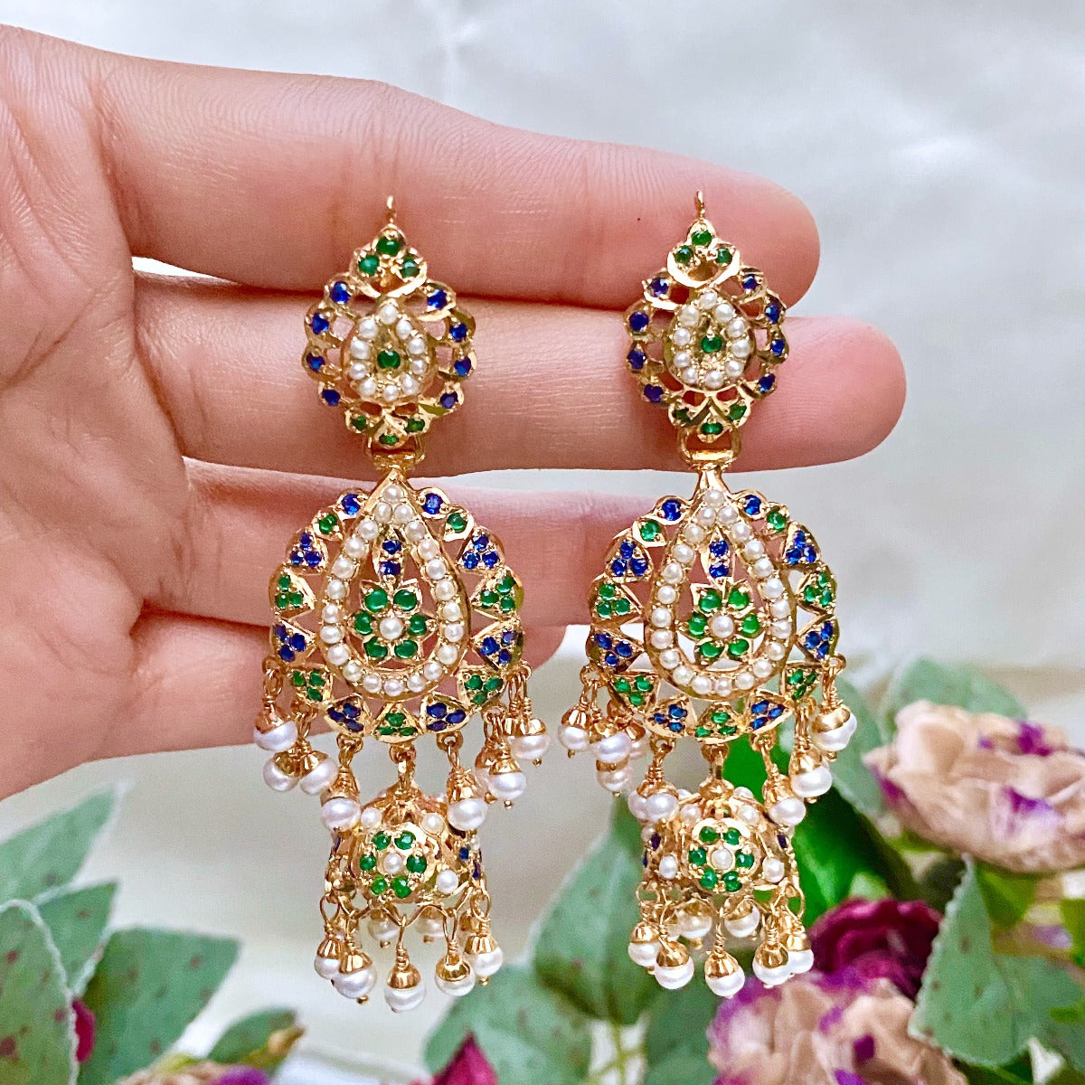 punjabi jadau jhumka