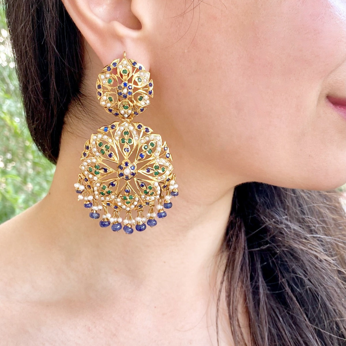 pakistani jadau earrings design
