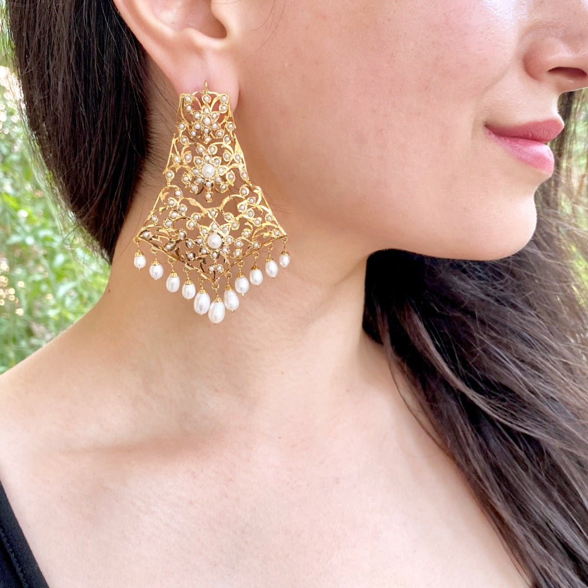 vintage pearl earrings design