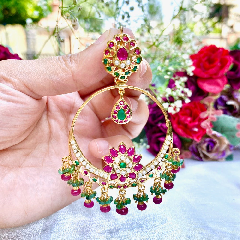 large amritsari chand bala earrings