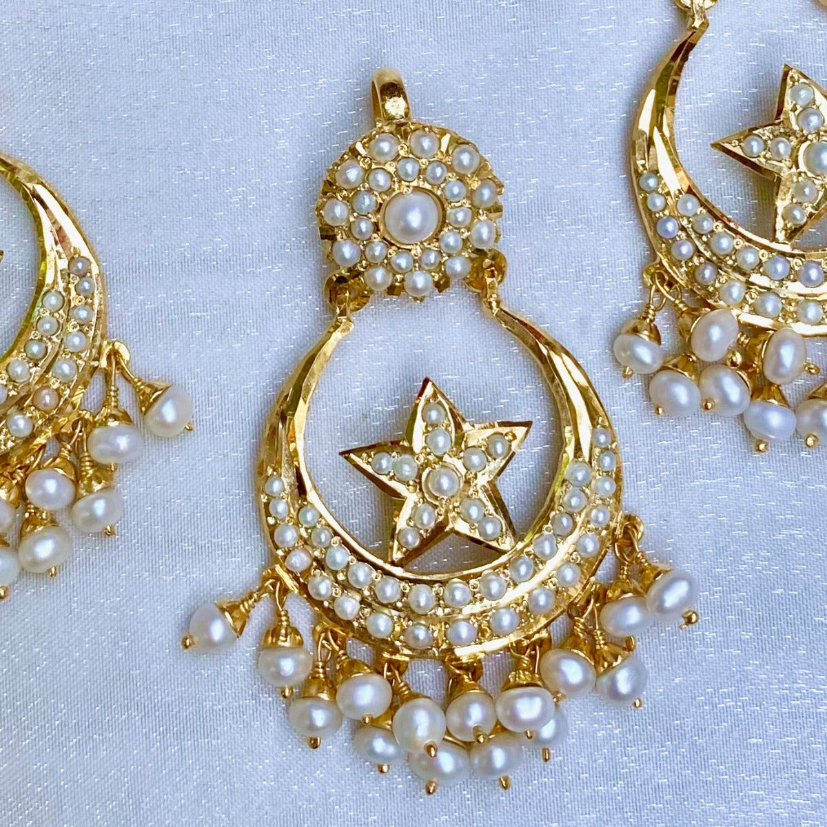 jadau pendant authentic pearls