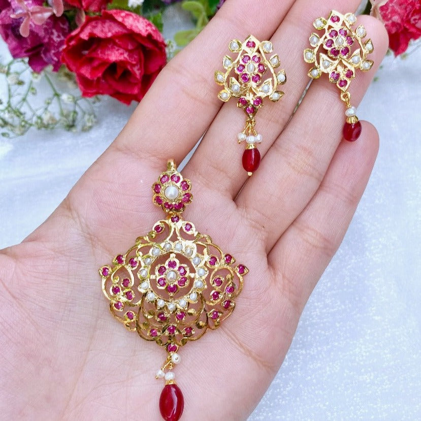 Ruby locket store gold