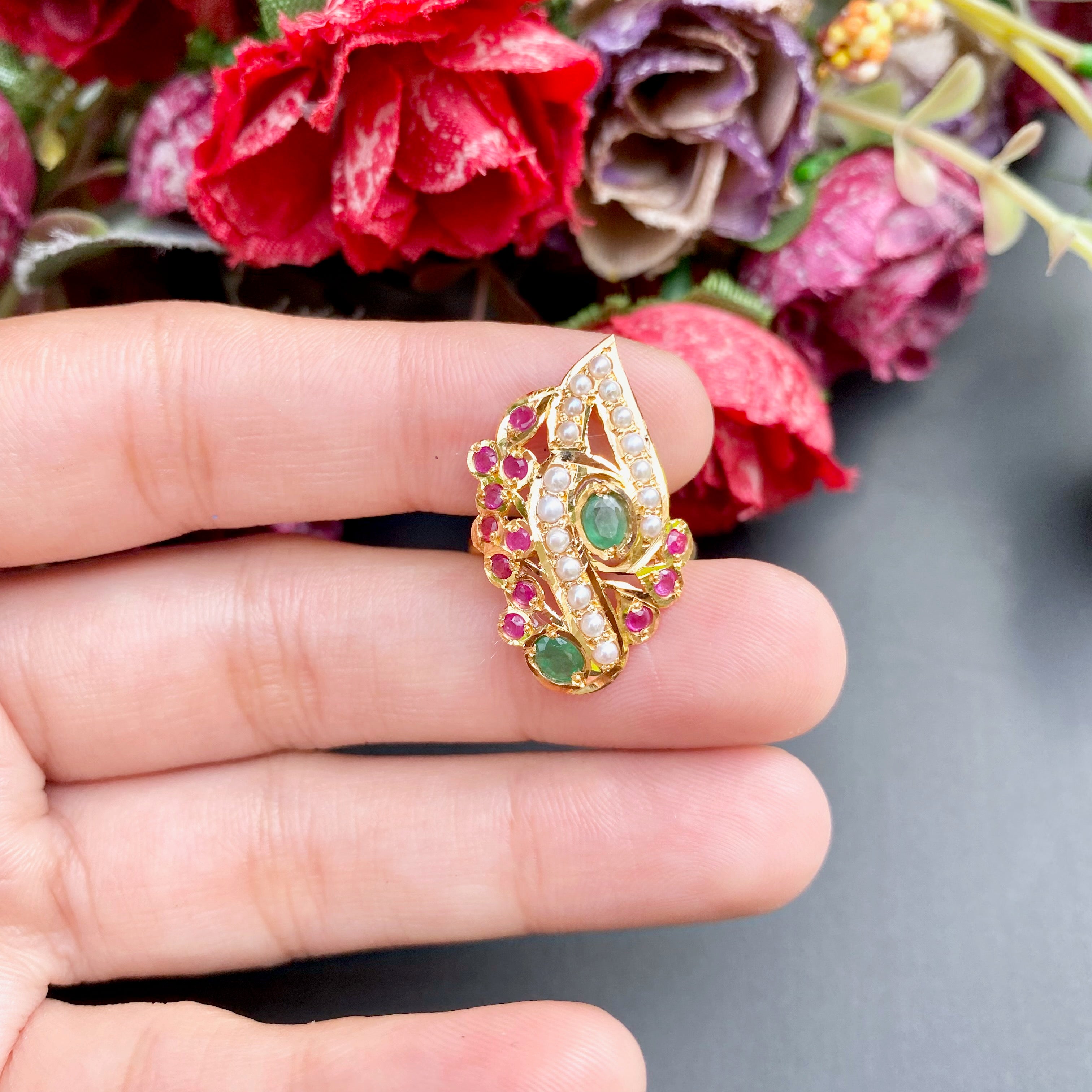light weight punjabi gold ring