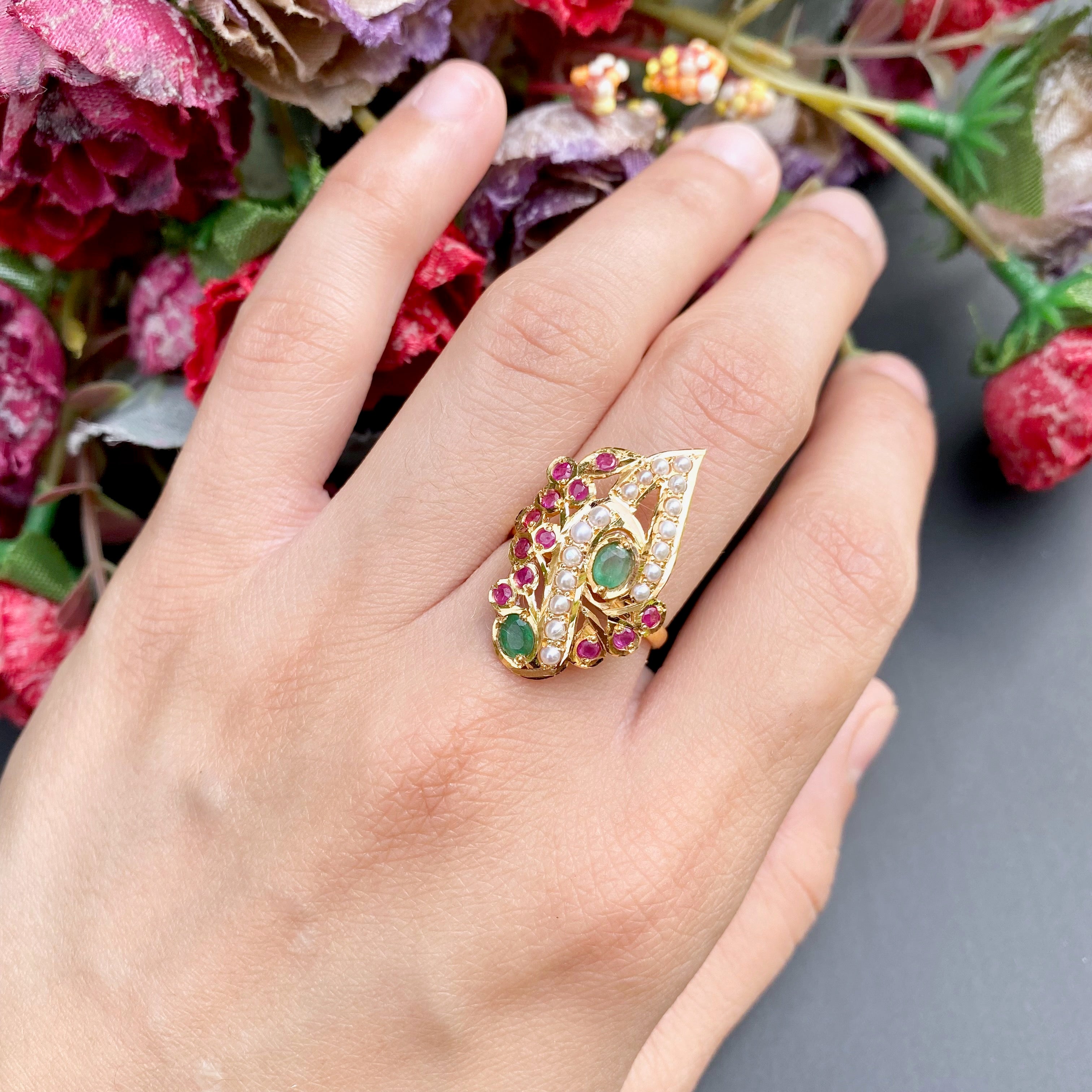 light weight punjabi gold ring