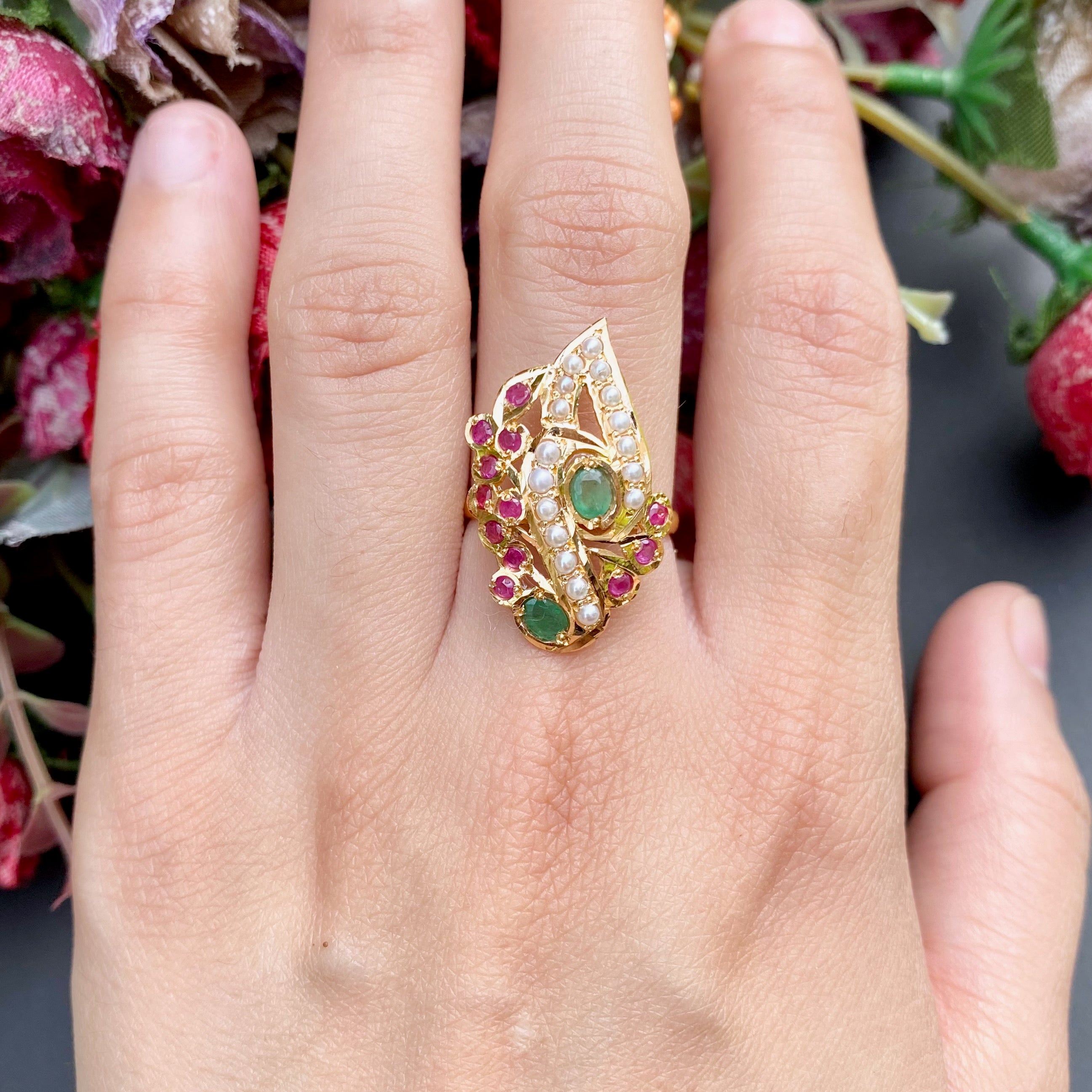 light weight punjabi gold ring