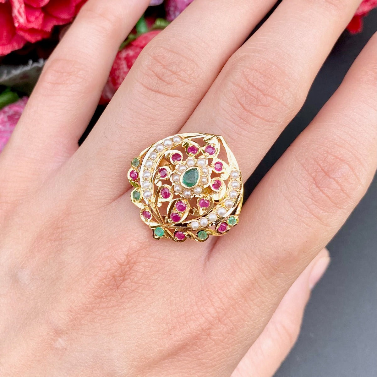 sober gold ring for women