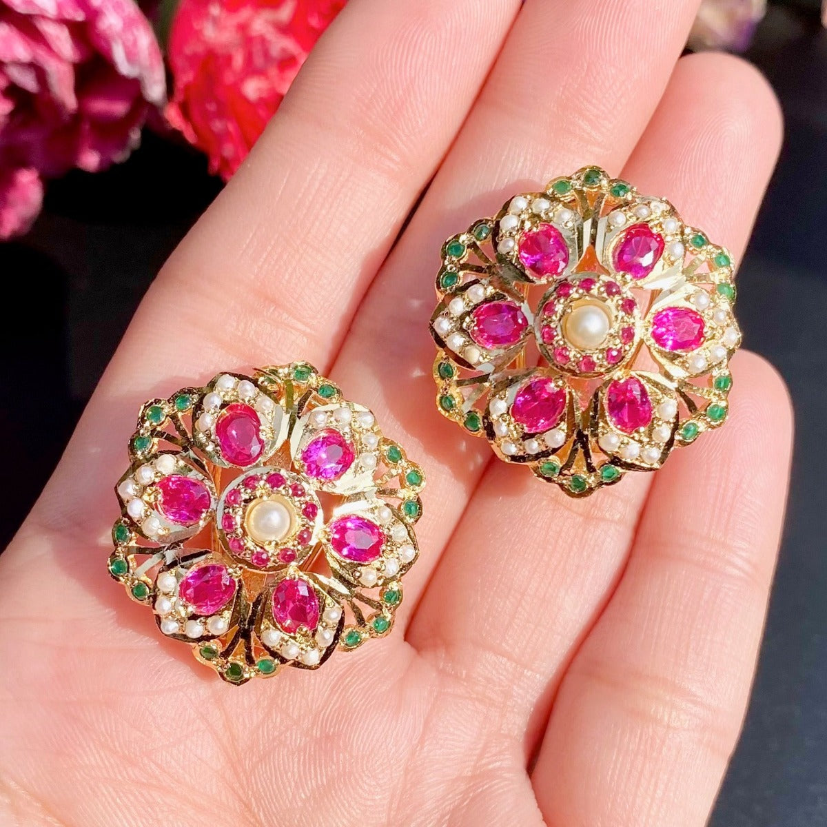 gold plated earrings with price