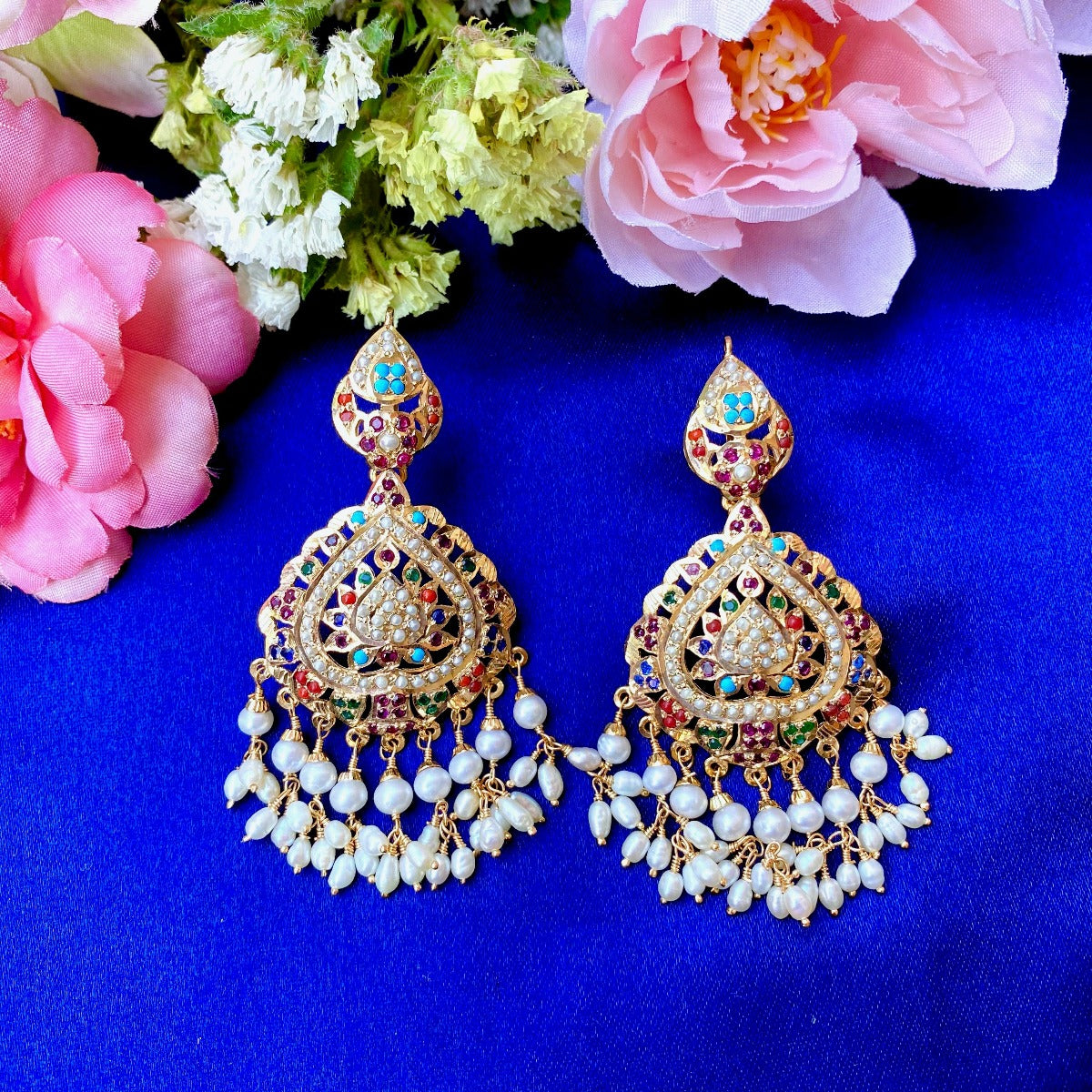 punjabi navrattan earrings
