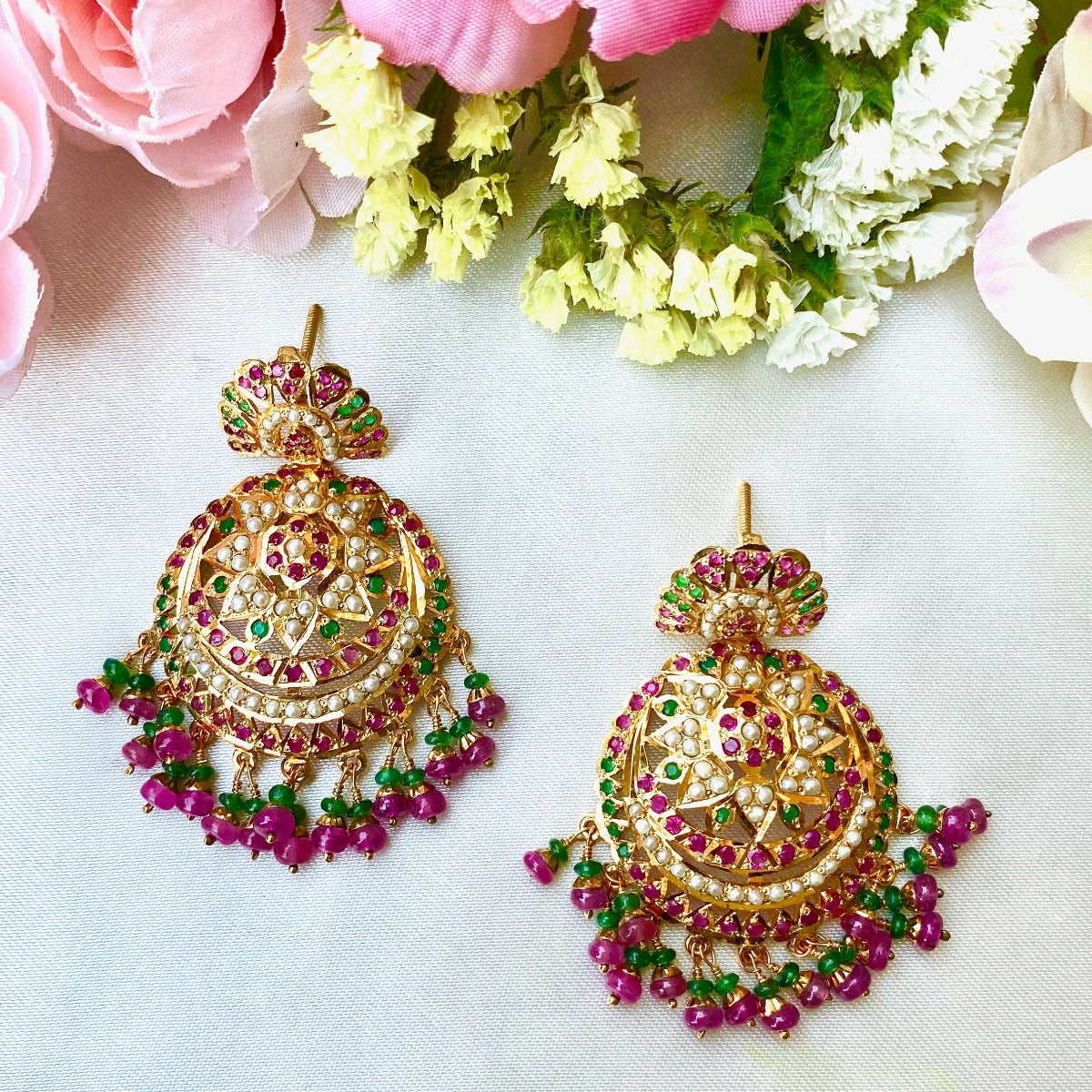 gold polished earrings designs